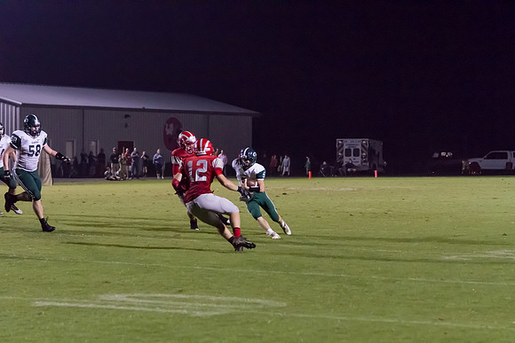Matthew Henderlite and Coleman Clark stop the two point conversi